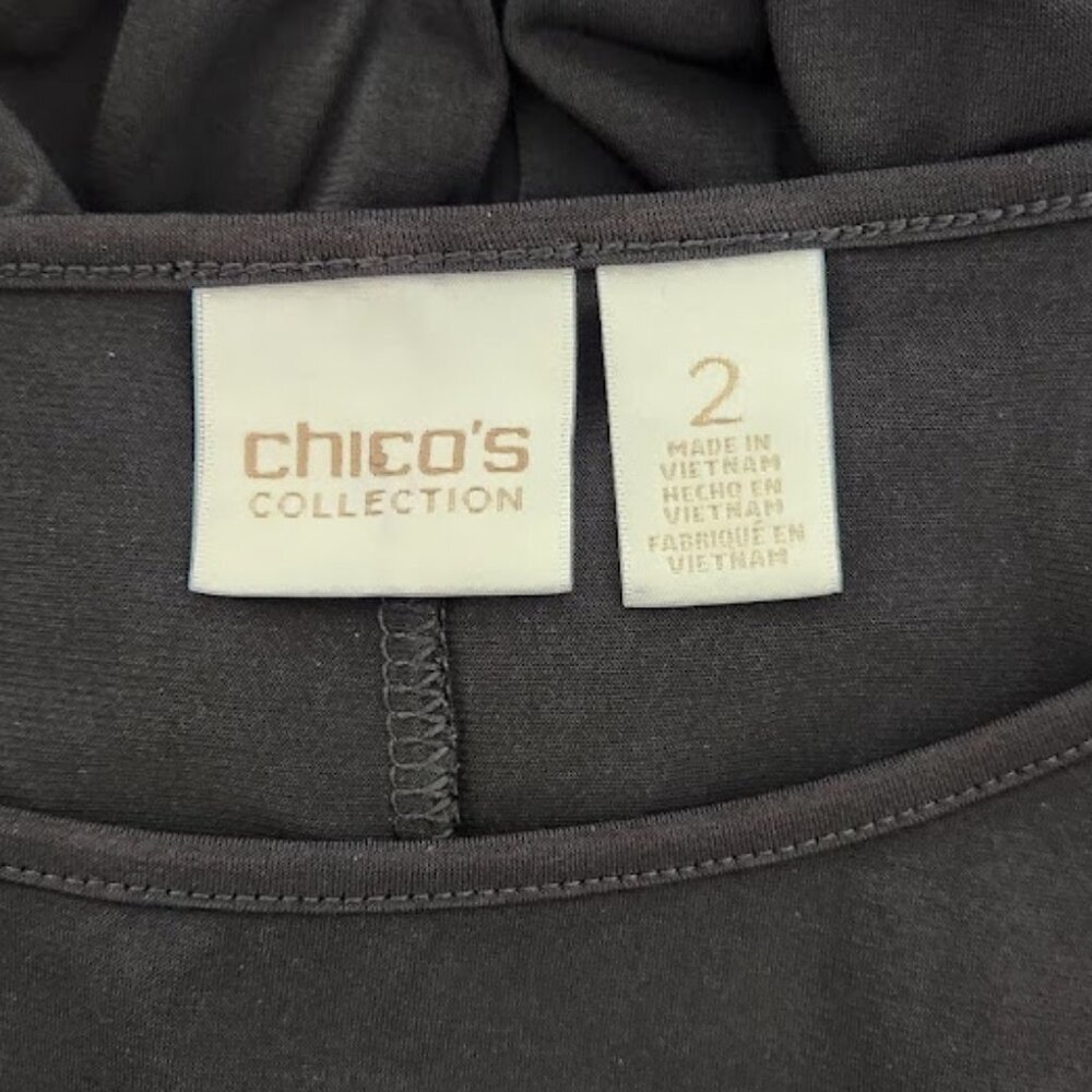 Chico's Women's Short Sleeve Batwing Style Blouse in size 2 - Picture 4 of 4